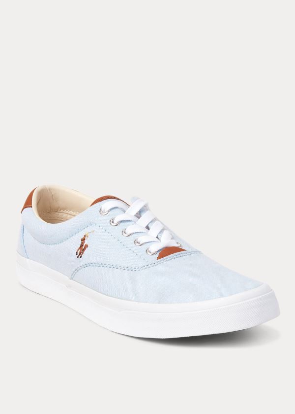 Men's Polo Ralph Lauren Thorton Cotton Oxford Sneakers | 486309INR